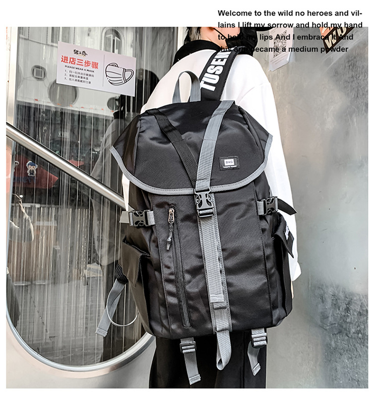 Korean casual backpack fashion trend college largecapacity travel computer bagpicture2
