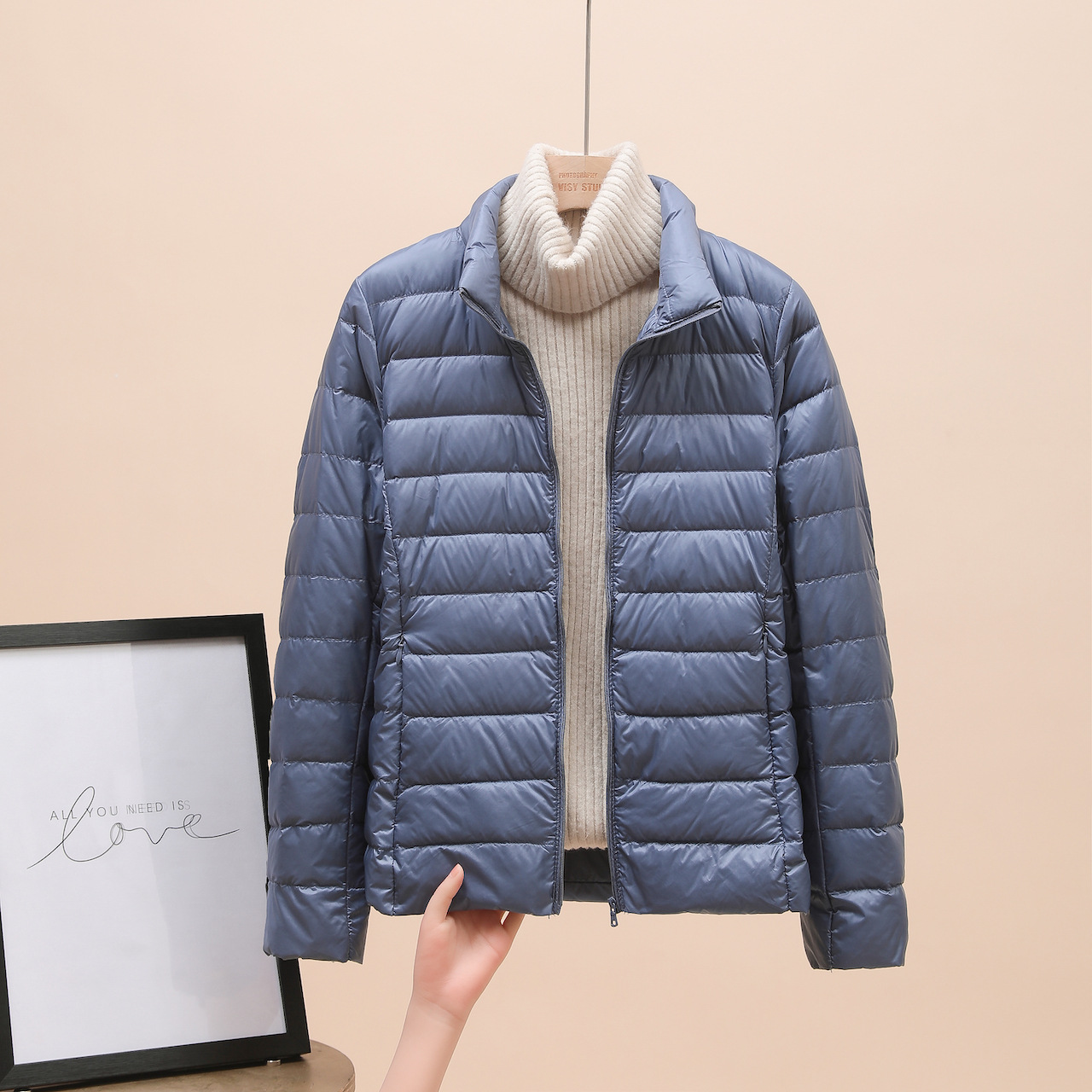 Haze blue (standing collar)