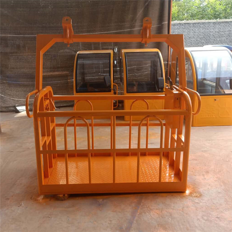 吊车用1.2米普通吊篮 工地外墙高空作业安全吊篮 360度旋转吊框