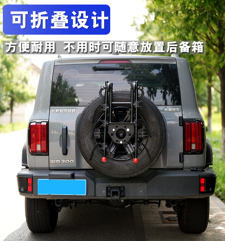 Tank 300 Bicycle Rack Rear Rack Wrangler Haval Raptor Dark Blue 318 Car Spare Tire Fixed Placement