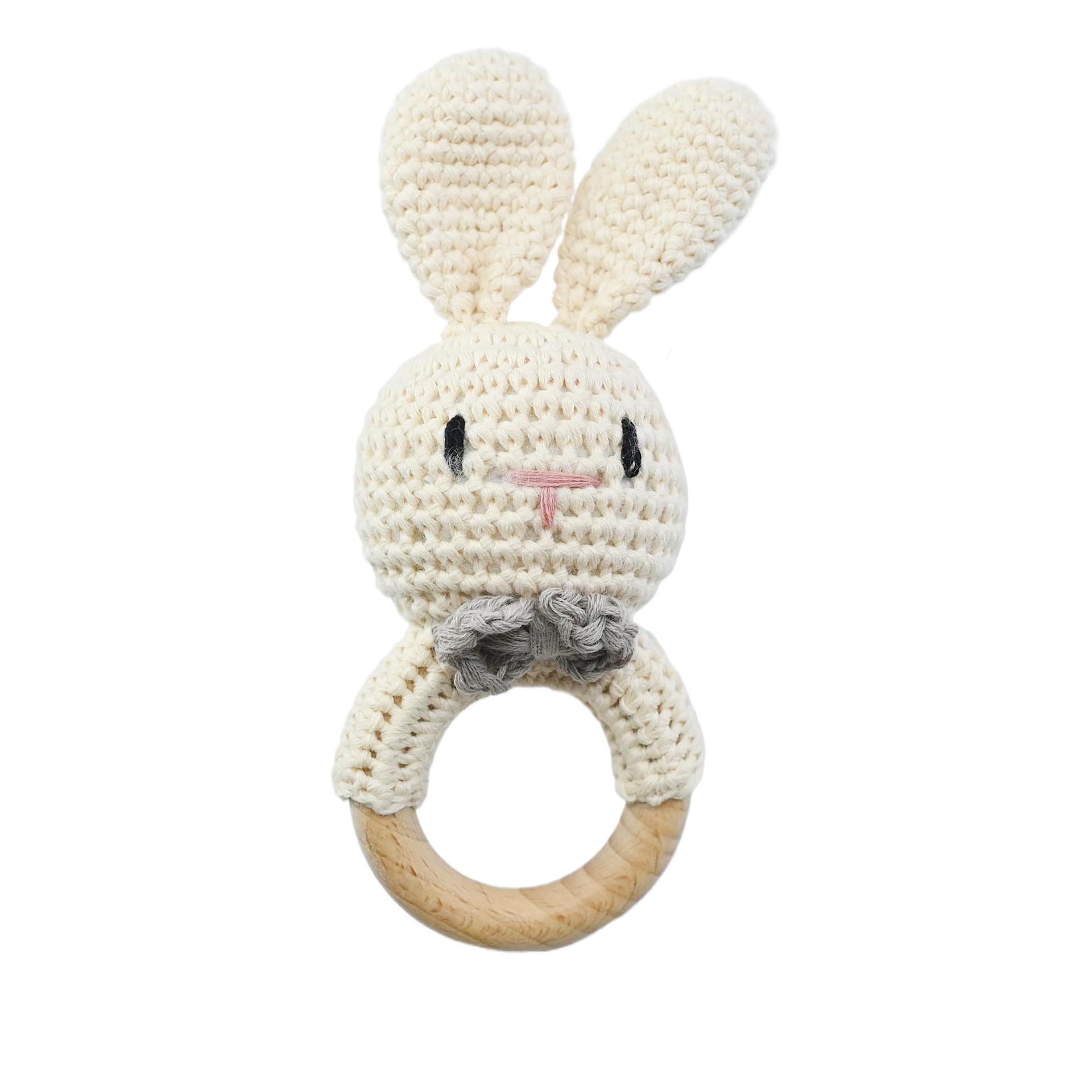 Productos para bebés círculos de haya para bebés, bebés creativos, manos tranquilizadoras, cuentas, ganchillo de animales, campanas