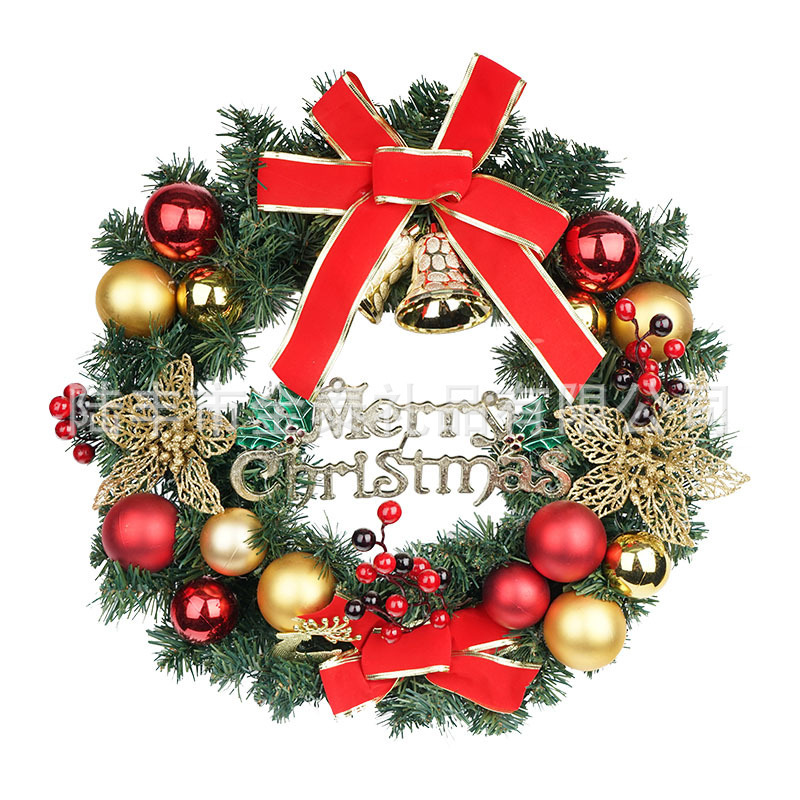 クロスボーダークリスマスデコレーションクリスマスガーランド30センチ/40センチクラシックレトロベルレターデコレーションドアハンギング|undefined