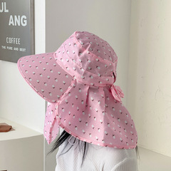 2023新款防曬帽女夏季騎行漁夫帽面罩運動遮陽帽韓版採茶帽子批發