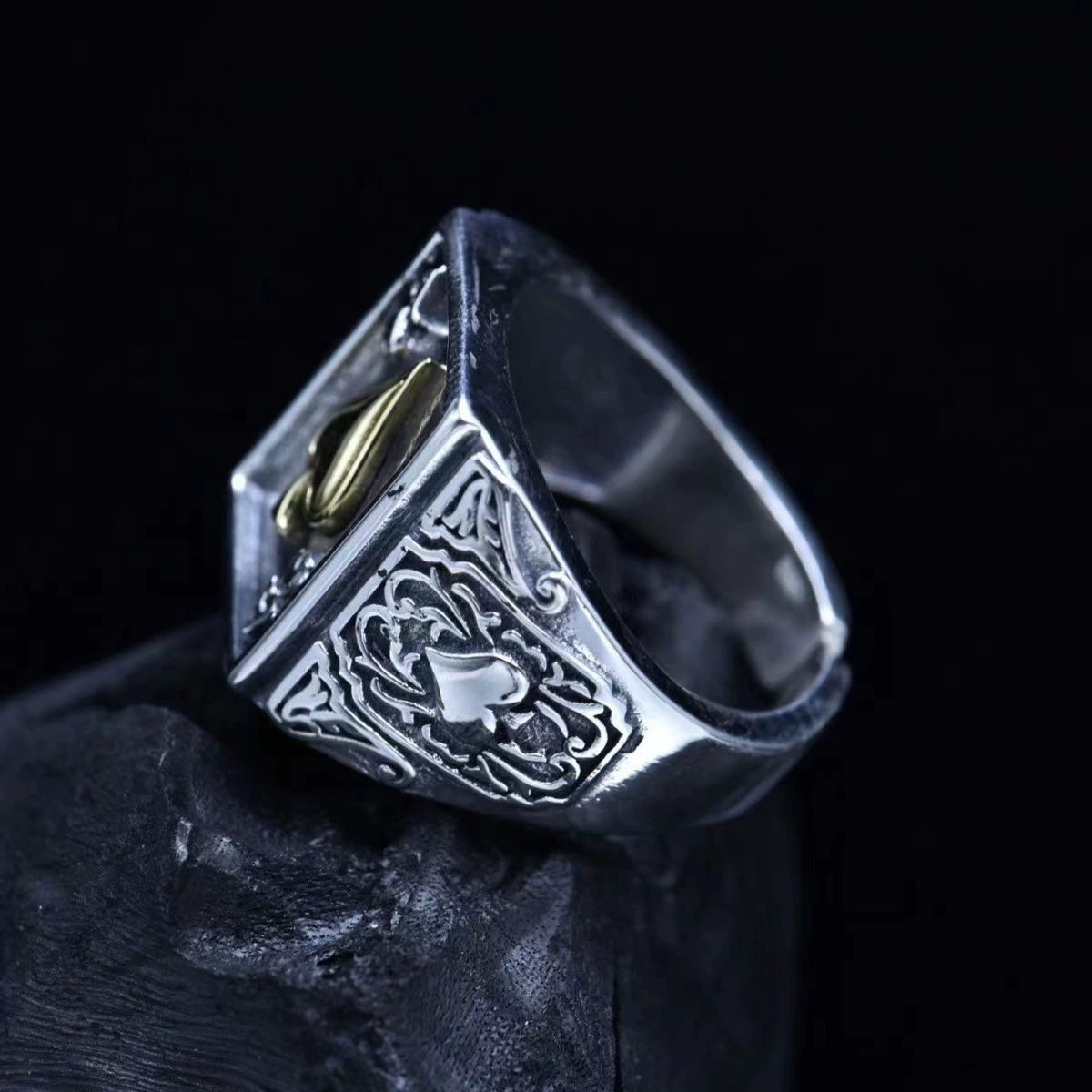 Retro adjustable trend ring hip-hop style, small design accessory, simple and elegant design, wholesale