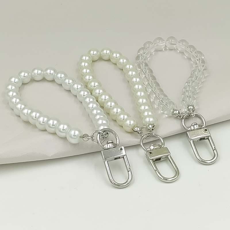 Pearl Short Chain Coin Purse Mobile Phone Chain Plush Toy Key Pearl Chain Niche Hanging Chain Ready-Made Jewelry