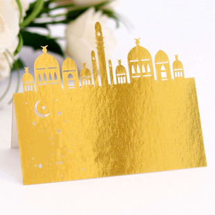 Cross-Border Dropshipping Moon Seat Cards, Wedding Castle Star Letter Place Cards, Three-Dimensional Table Cards, Factory in Stock