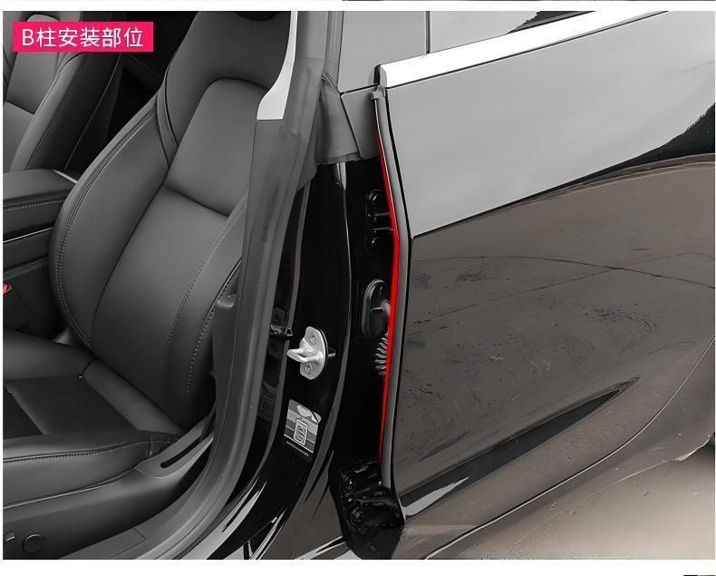 Tesla Model 3/Y noise reduction modification dustproof rubber seal strip cb pillar car door hood soundproofing strip