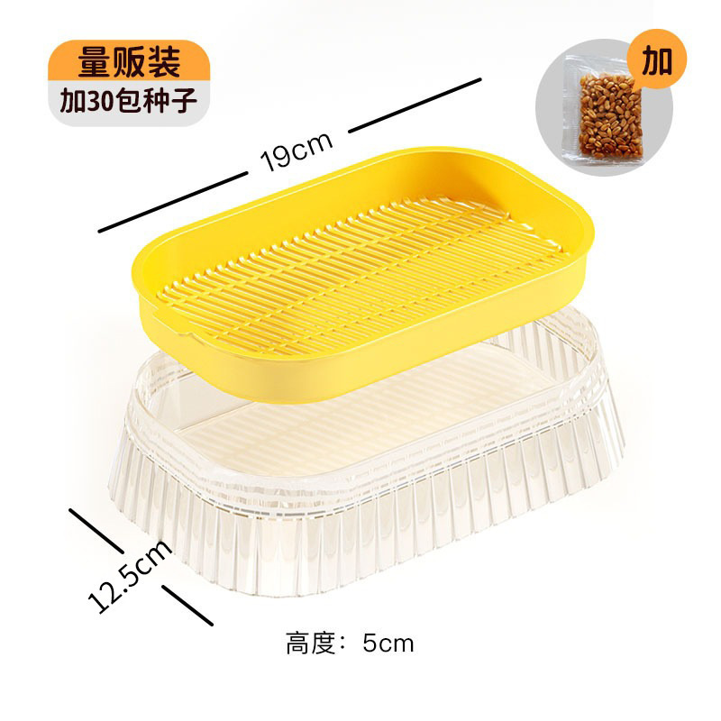 Nuevo gato grasa en maceta perezoso sin suelo caja de plantación hidropónica semillas de trigo placa de cultivo al por mayor