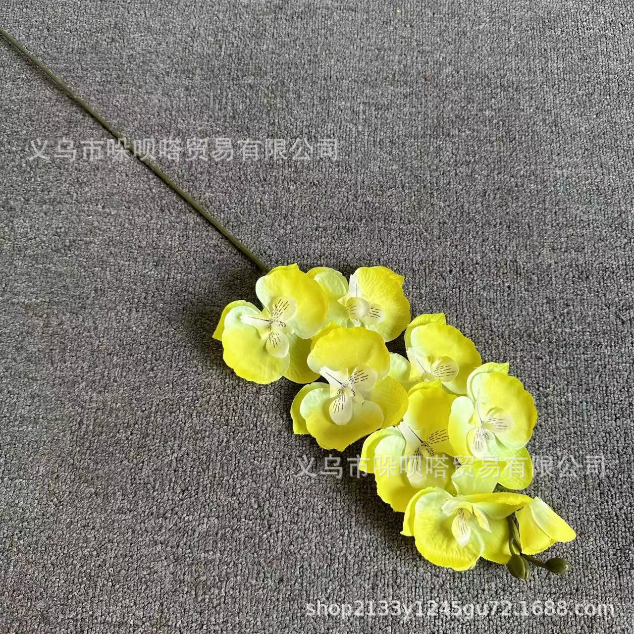 8 실크 호접란-황록색