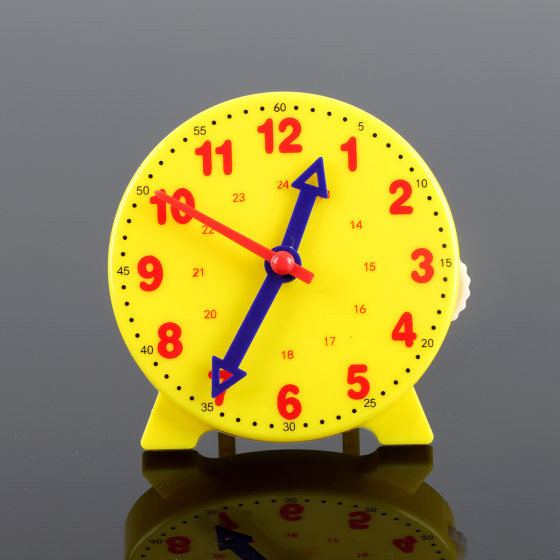 Clock Model 10cm Three-needle Linkage Clock Face Primary School Grade One and Two Children's Learning Tools Learning and Understanding Time Teaching Tools