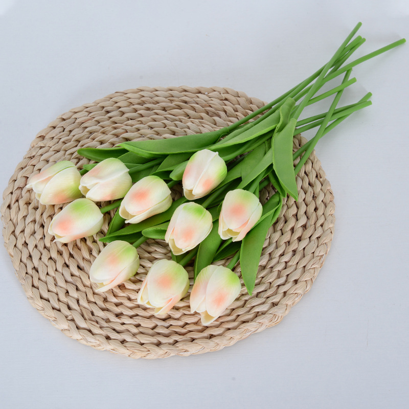Mini PU Tulipán flor artificial ramo de la boda flor artificial decoración del hogar fotografía transfronteriza flor artificial al por mayor