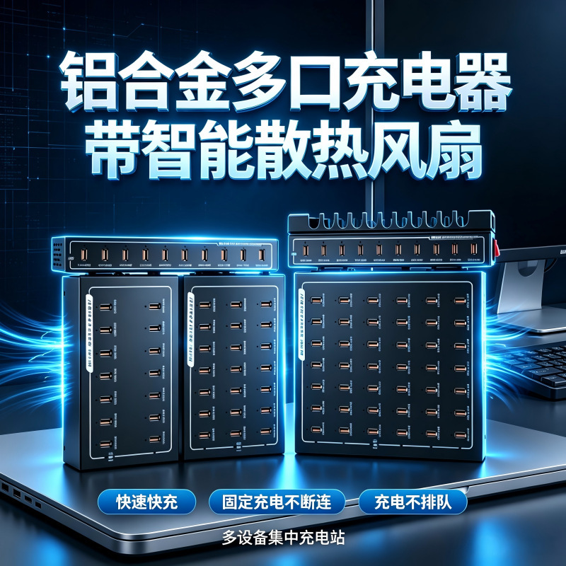 Multi-Port USB Charger, Smartphone Studio Live Streaming Multi-Port Charging Station, Multi-Device Centralized Charging Station Multi-Port USB Charger, Smartphone Studio Live Streaming Multi-Port Charging Station, Multi-Device Centralized Charging Station