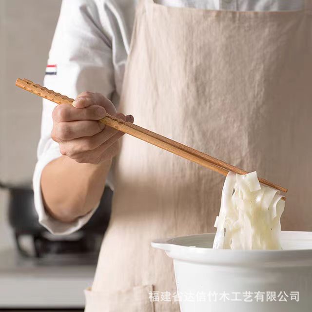 palillos alargados de madera de haya fritos resistentes a altas temperaturas con cáscara de tortuga antideslizante con galletas fritas gruesas para la cocina doméstica