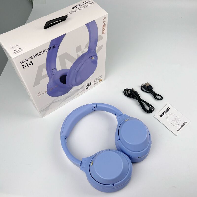 国境を越えた人気の M4ANC アクティブ ノイズ キャンセリング ワイヤレス ヘッドマウント Bluetooth ヘッドセット オールインクルーシブ イヤー スポーツ コール ヘッドセット 5.4|undefined