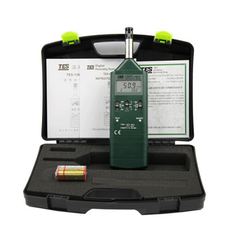台湾泰仕TES1360A 记忆式温湿度表温湿度仪温度湿度计 工业室内外