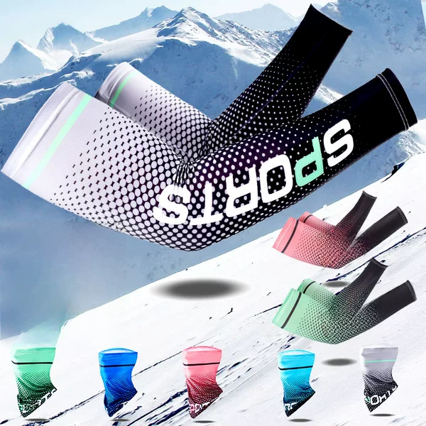 Sun Protection Sleeves Ice Sleeves Summer Men's Large Size Fishing and Cycling Ice Silk Sleeves Uv Sun Protection Arm Sleeves Wholesale