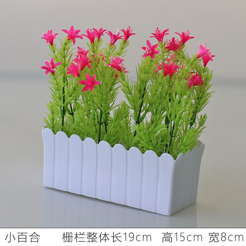 Flor artificial jardín de flores de plástico traje de valla de flores artificiales decoración de la ventana interior y exterior decoración floral decoración de la Mesa maceta flor