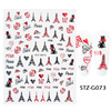 Nail stickers, adhesive fake nails contains rose for St. Valentine's Day for nails, suitable for import, new collection