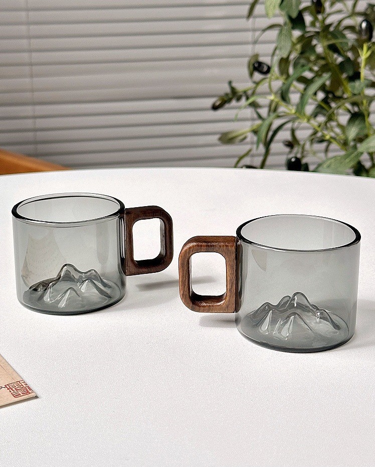 90g Weight Water Bottles Kitchen and drinking utensils 1 Piece Quantity Daily Occasion Glass Material Mountain Pattern Casual Style Casual Mountain Glass Water Bottles 1 Piece 3