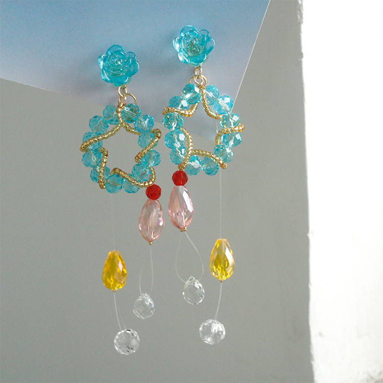 Genuine design fresh cute earrings with tassels
