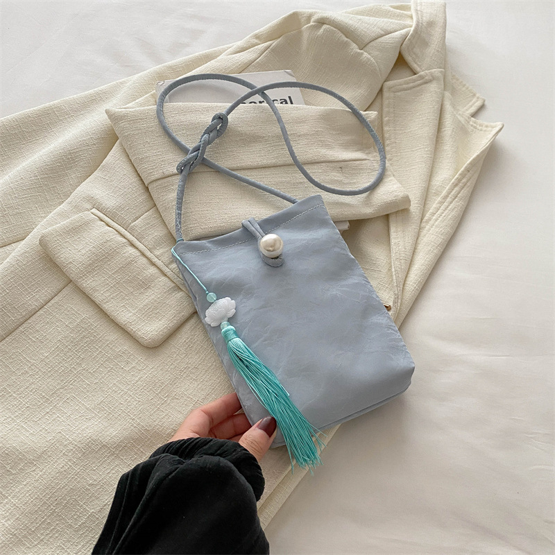 Nueva bolso chino para mujeres 2024 verano nuevo estilo nacional bolso de mano pequeño bolso ligero con cheongsam perla bolso móvil