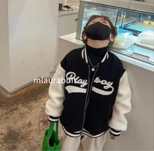 波拉bora韓國童裝男童外套2022冬季兒童棉服棒球服洋氣時髦中大童