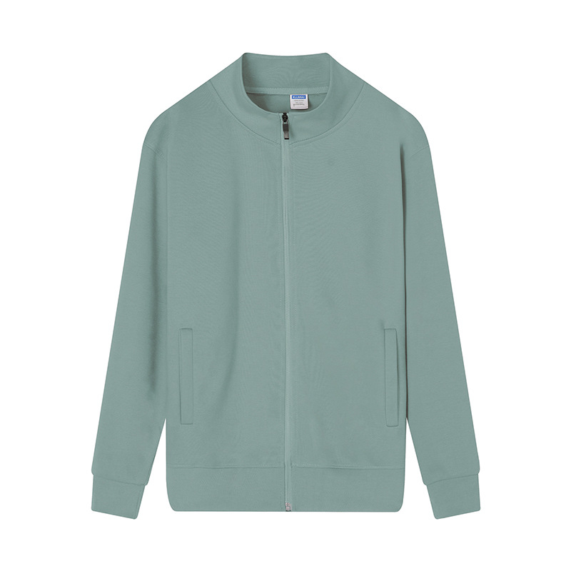 Otoño y invierno Cardigan camiseta publicitaria camiseta cultural ropa de clase ropa de trabajo chaqueta de manga larga con camisa de cuello de vello logotipo personalizado