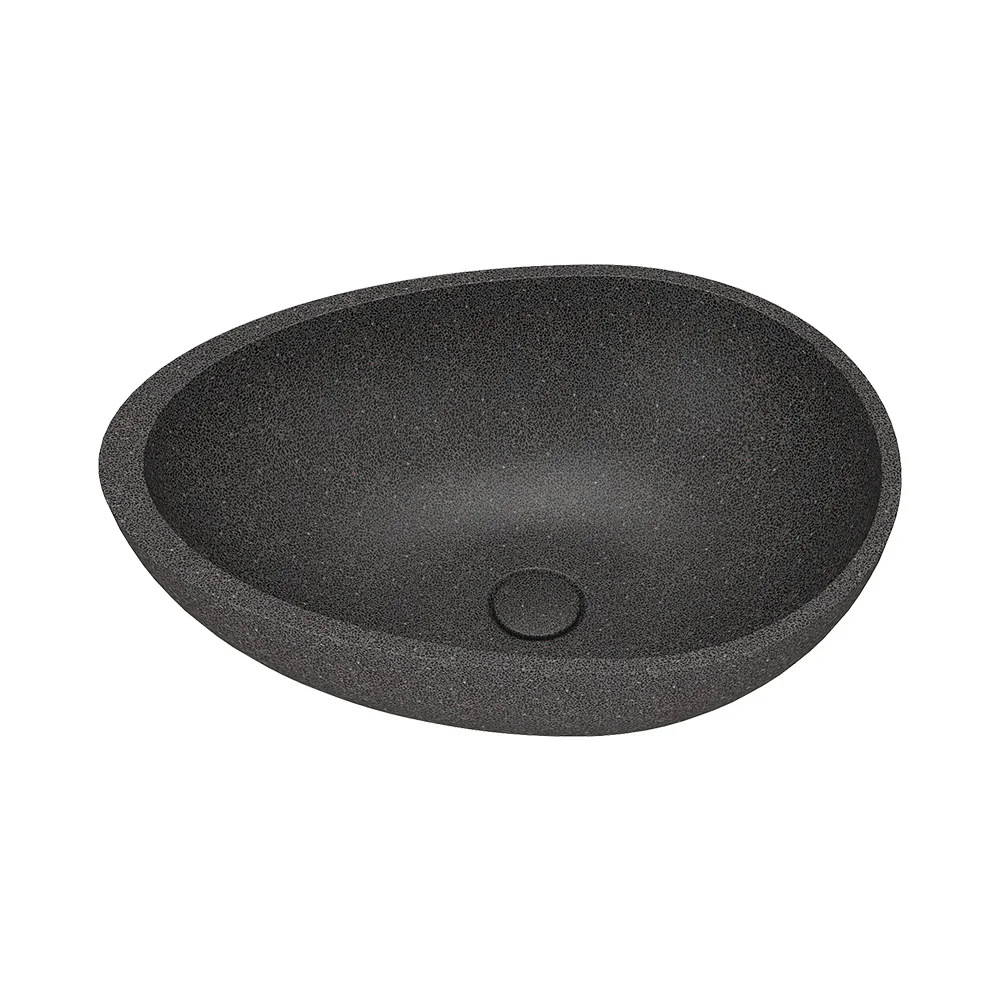 Designer Recommends Hotel Bathroom Display Terrazzo Countertop Wash Basin European Wabi-Sabi Style Cement Countertop Wash Basin