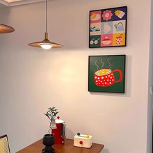 多巴胺风系客厅玄关装饰画小众艺术设计感组合壁挂画