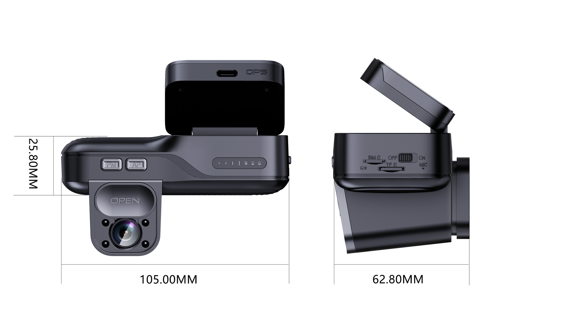 Cross-Border 4g Driving Recorder Remote Real-Time Monitoring Front and Rear Dual Radar Detection Cloud Storage Upload Parking Monitoring