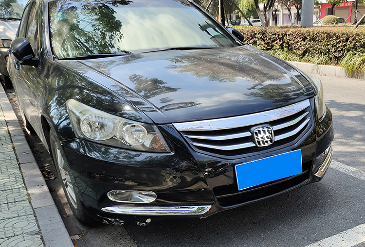 Modified Grille Fog Light Trim Front Bumper Strip Eyebrow Cover for 8th Gen Accord 2011-12