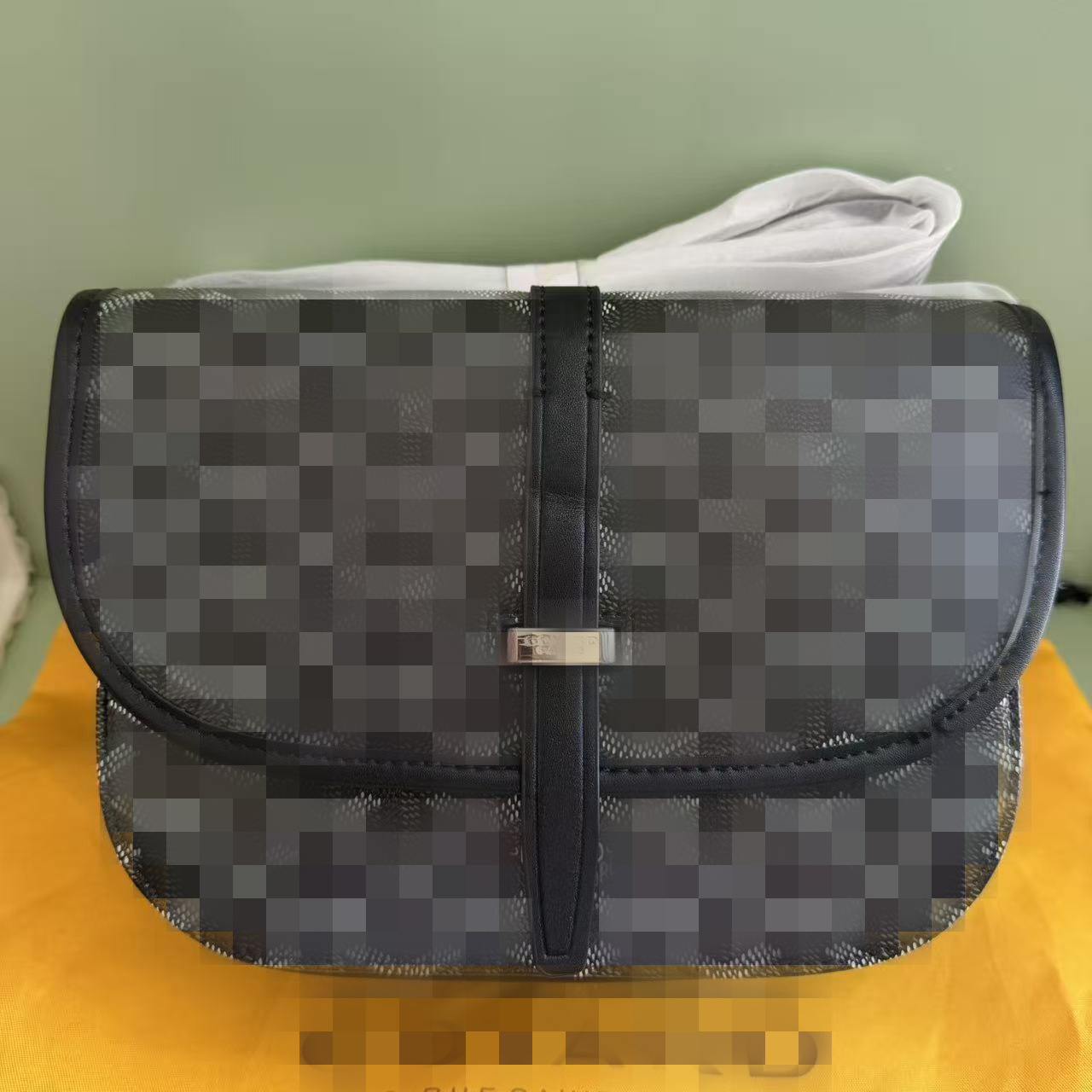 High-Quality Goyard Dog Tooth Saddle Bag, Dog Tooth Messenger Small Square Bag, Printed Commuter Goyard Dog Tooth Shoulder Underarm Bag for Women