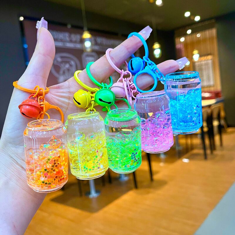 Tiktok Trending Cola Bottle Colorful Beads Luminous Keychain Oil-Filled Easy-Pull Can Liquid Sand Small Pendant Gift Toy Ornament Tiktok Trending Cola Bottle Colorful Beads Luminous Keychain Oil-Filled Easy-Pull Can Liquid Sand Small Pendant Gift Toy Ornament