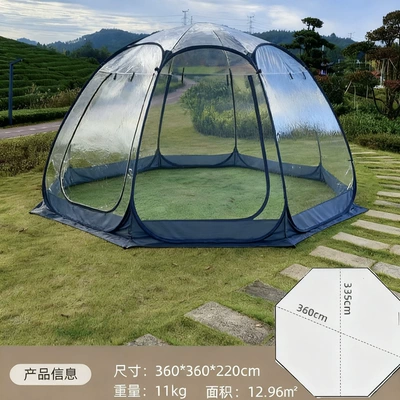 Portable Quick Setup Outdoor Winter | Avtomobil dam çadırları - thickened-36m-moonlight-gray-starry-sky-tent-5-8-people-2-12-people