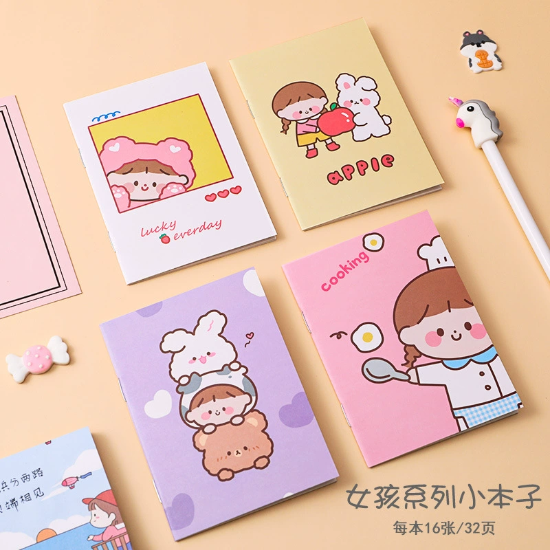 Cartoon book, stationery, small handheld notebook for students