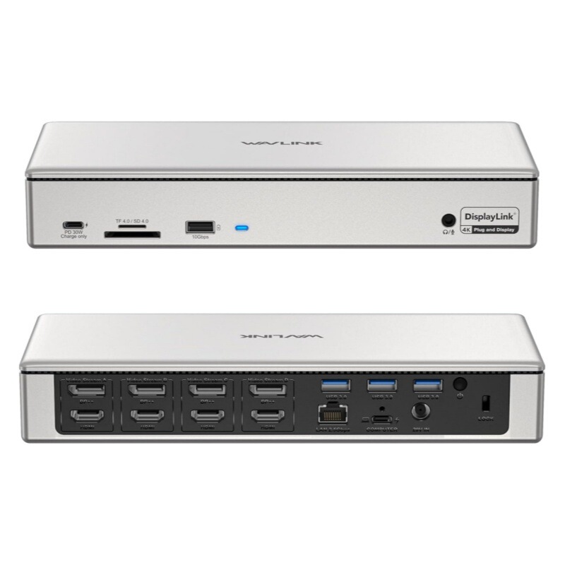 Wavlink Displaylink Docking Station 4 Monitors 19-in-1 2.5g Ethernet with Pd 100W