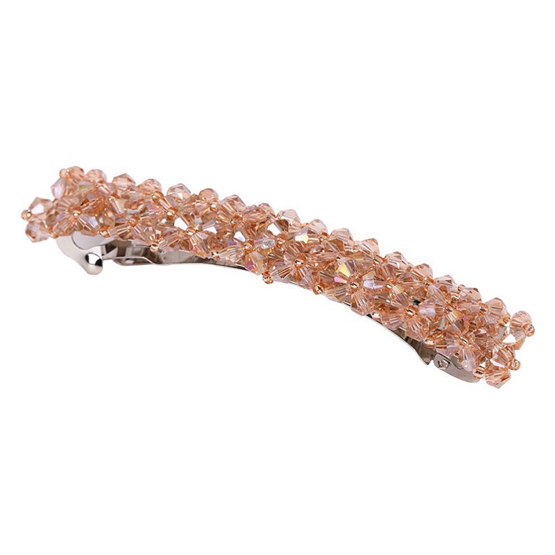Corea del Sur ins simple cristal horquilla chica línea de pesca de cristal tejida clip de primavera red rojo tocado de moda femenino clip lateral