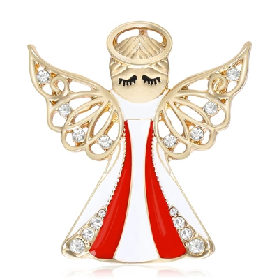 European and American Simple Alloy Enamel Angel Brooch Creative Personalized Clothing Pin Accessories Manufacturer Wholesale