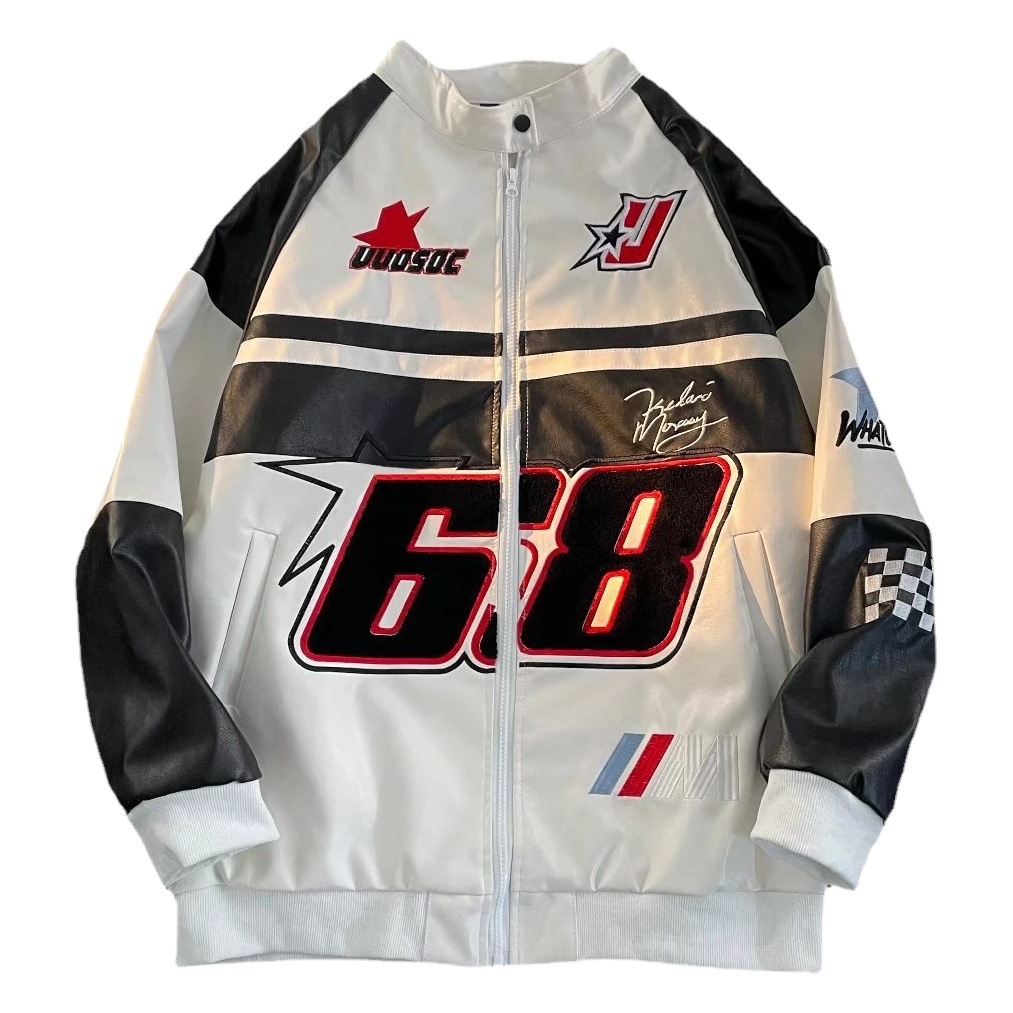 Chaqueta americana hombres primavera y otoño calle piloto motocicleta ropa hiphop marca de moda suelta más tamaño pu guapo superior