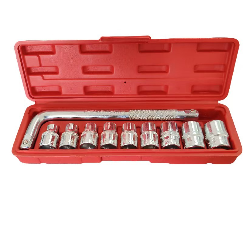 10件套套筒套汽车修配工具1/2大飞家用铬钒钢组合五金汽修套装组