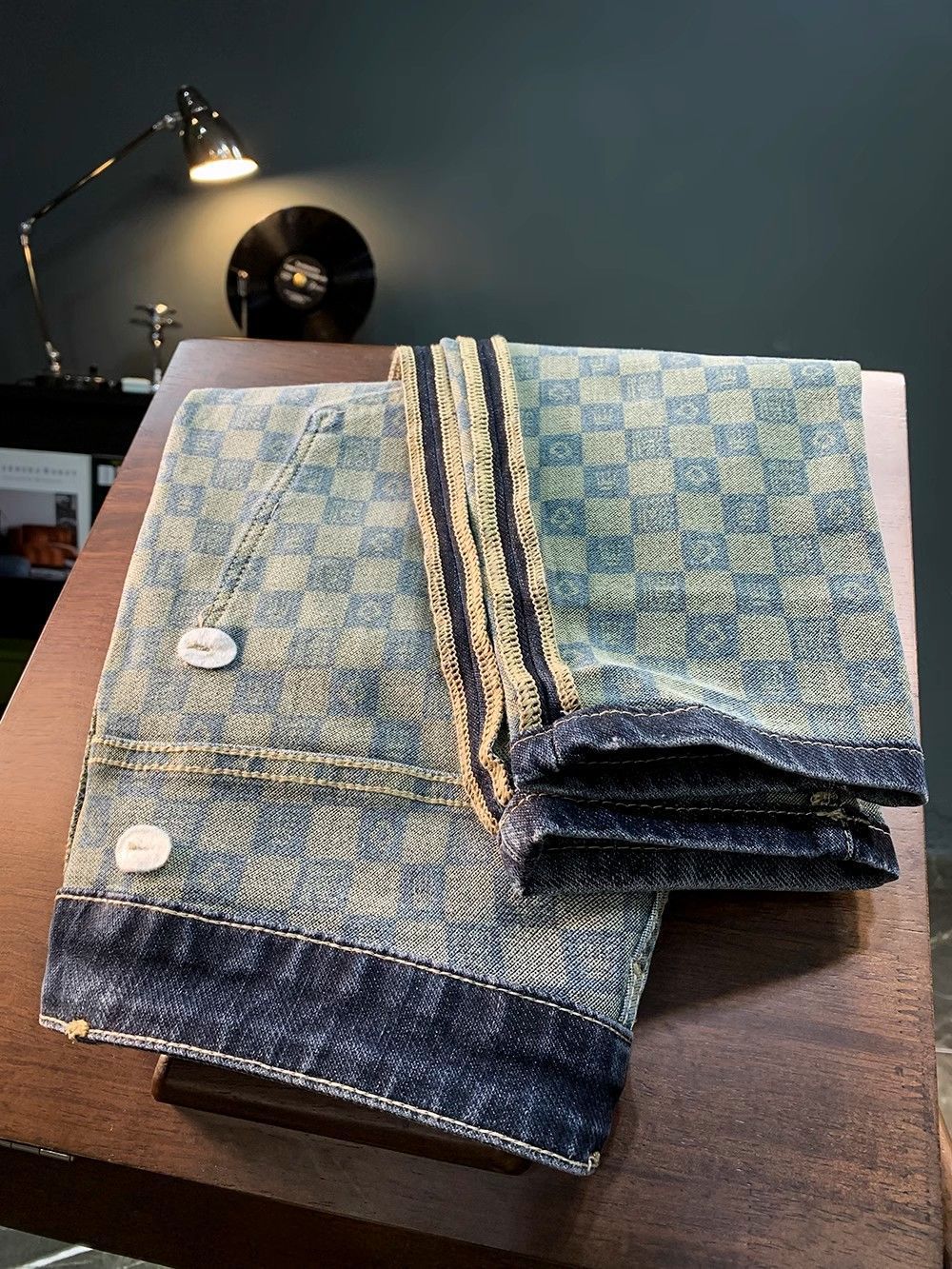 2024 Spring Jeans Men's Korean Edition Trendy Embroidery Fit Slim Straight Leg Fashion Versatile Casual Pants_mkmklike.com