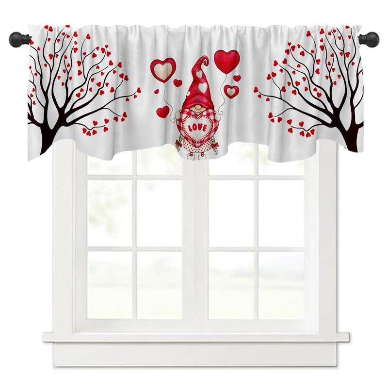 Amazon Foreign Trade Forest Digital Valentine's Day Love Half Curtain Door Curtain Coffee Curtain Kitchen Washbasin Cabinet Dustproof Curtain Amazon Foreign Trade Forest Digital Valentine's Day Love Half Curtain Door Curtain Coffee Curtain Kitchen Washbasin Cabinet Dustproof Curtain