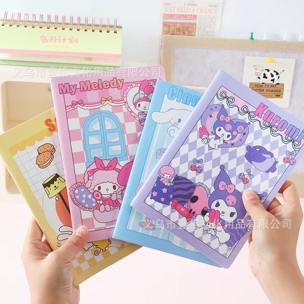 Ins Liliou Family A5 Lined Notebook for Students, Cartoon Horizontal Line Notebook, Softcover Copybook for Note-Taking and Journaling