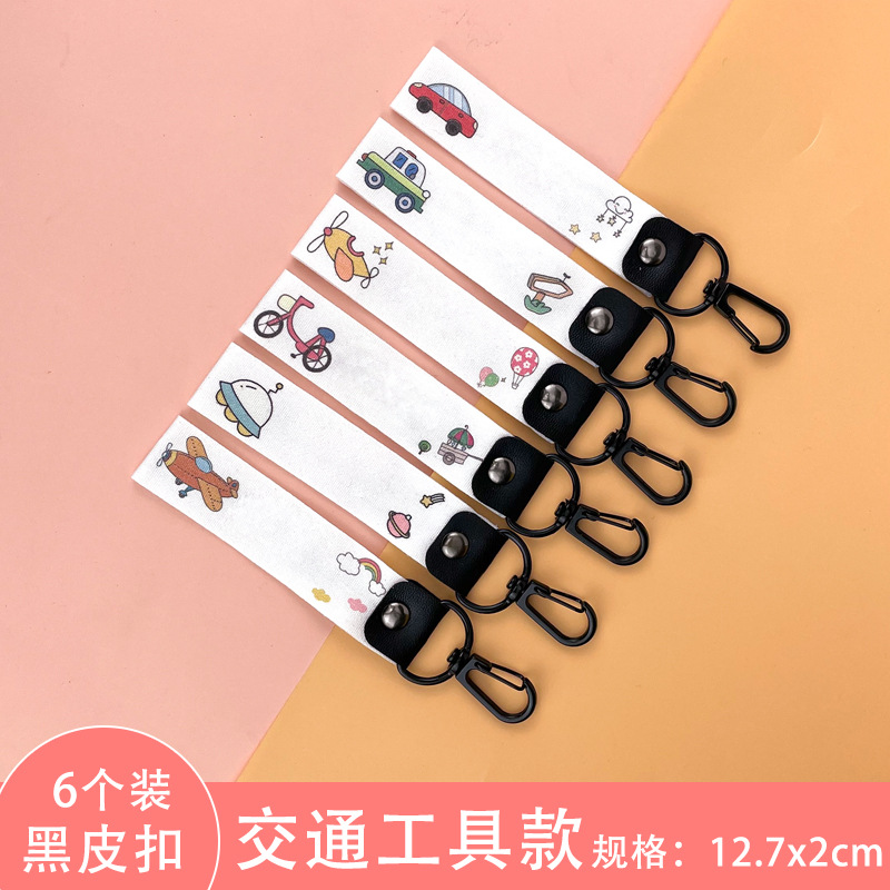 Sello de ropa para niños, hebilla de cuero manuscrita en blanco, pegatina de nombre, hebilla de bolsa de libro de algodón, hebilla colgante, taza de agua, nota de nombre minimalista