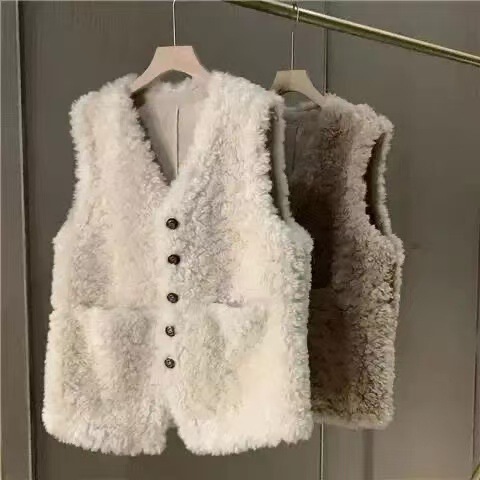 Chanel-Style Hot-Selling Lamb Wool 2025 Autumn and Winter Vest Outerwear New Versatile Stylish Fashion Jacket for Women