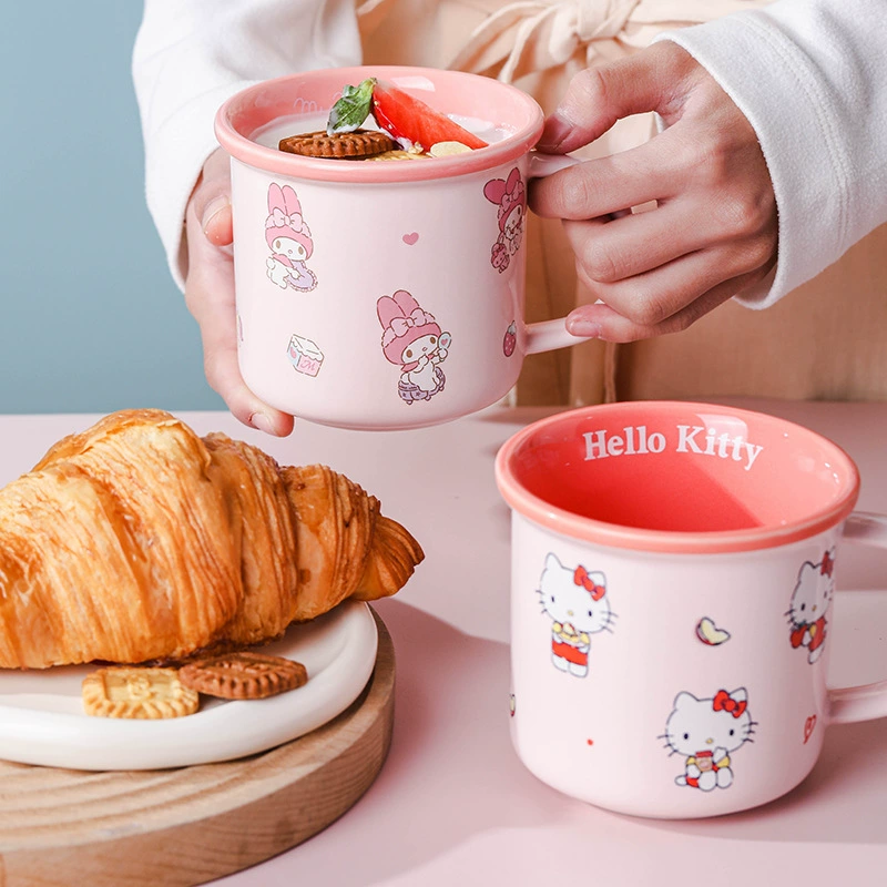 Керамическая кружка Sanrio милый мультфильм мальчики и девочки чашка для питья детская чашка на завтрак подарок