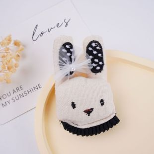 Canvas Handmade Fabric Rabbit Head Fabric Brooch Garment Accessories Home Textile Quilt Decorative Curtain