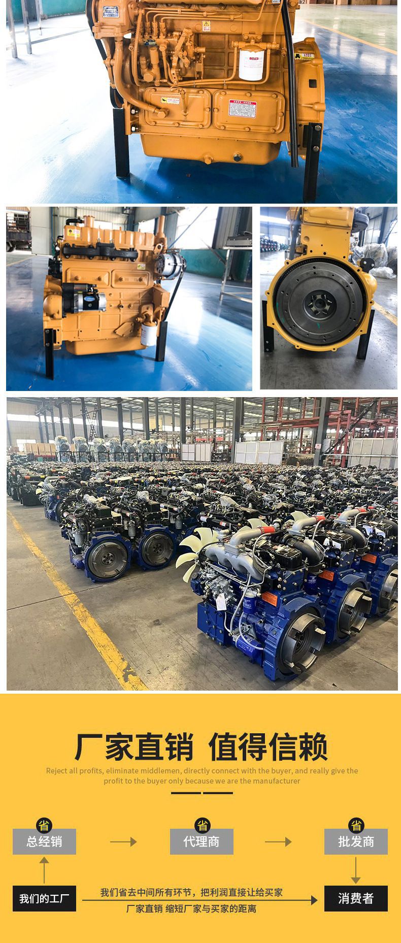 Engineering-Specific Diesel Engine 50 Loader Diesel Engine 2200 Rpm 160 Kw 50 Forklift Replacing Old Engine
