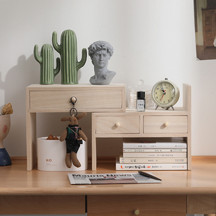 0J Creative Solid Wood Combination Bookshelf Desk Storage Rack Small Bookcase Simple Kidsren's Student Desktop Book