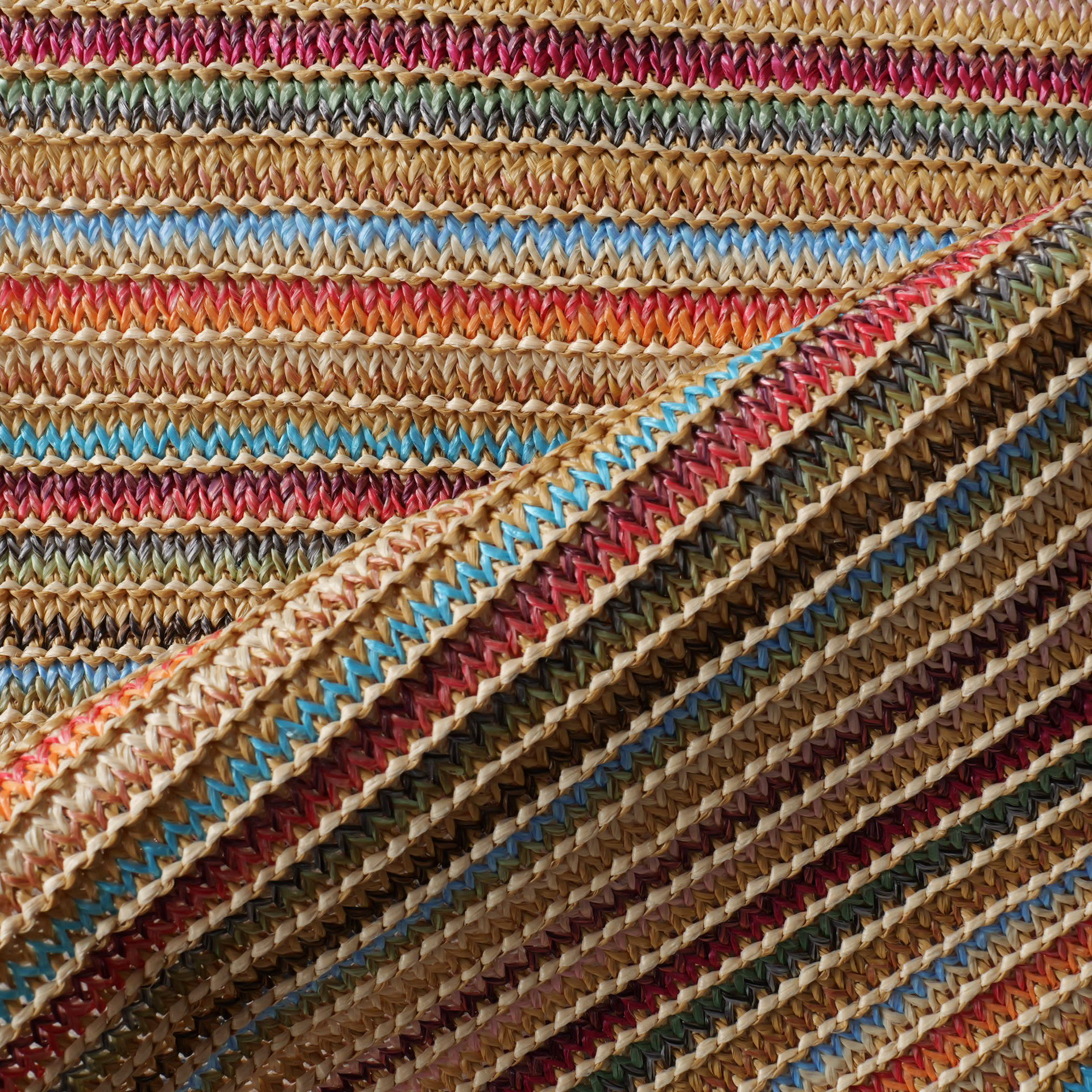 Straw woven fashionable knitted polyurethane cloth